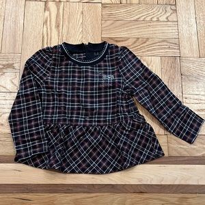 Ikks plaid jacquard top